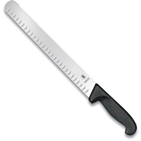 Swiss Army Brands 40633 Kitchen Fibrox Pro Black Slicing - Straight, 10In Granton, Wide Blade, 10.5In Width At Handle VIC-7.6059.13